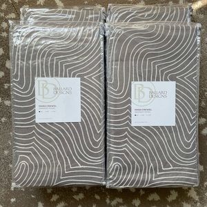 Ballard Designs 84” Mara Crewel Drapes / Curtain Panels - Set of 4